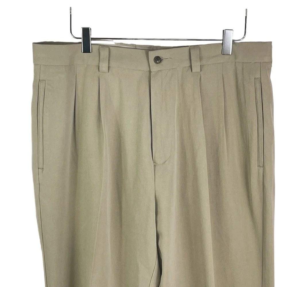 Tommy Bahama 100% Silk Chino Pants Tan Relaxed Fit Men’s 36x30